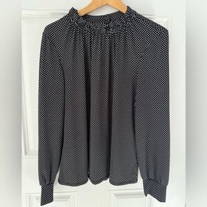 Adrianna Papell Long sleeve, high collar stretchy top. XL